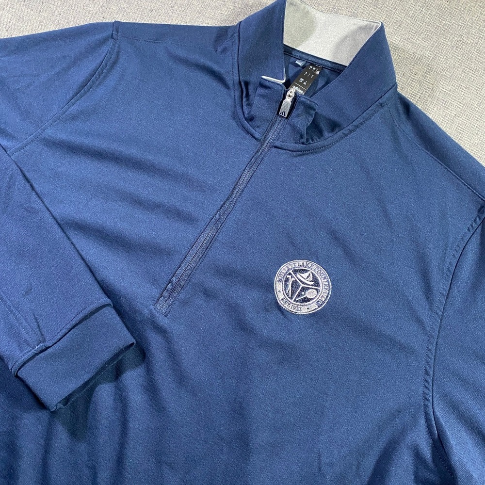 Adidas Men's Navy Blue 1/4 Zip Golf Pullover Lightweight Stretch Size Large